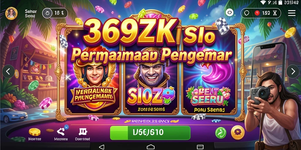 Tampilan slot 369ZK dengan berbagai tema menarik dan fitur bonus.