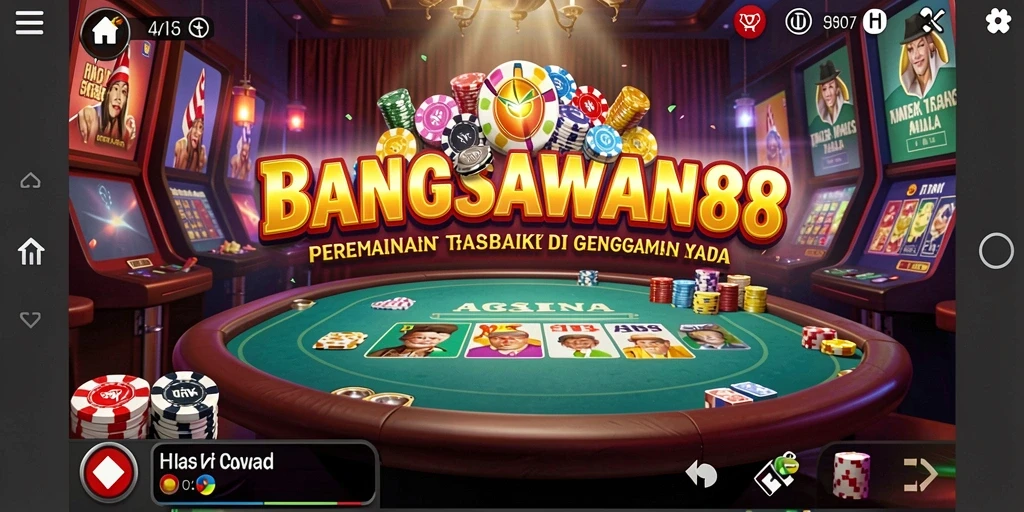 Tampilan menakjubkan dari gameplay Kasino di BANGSAWAN88.