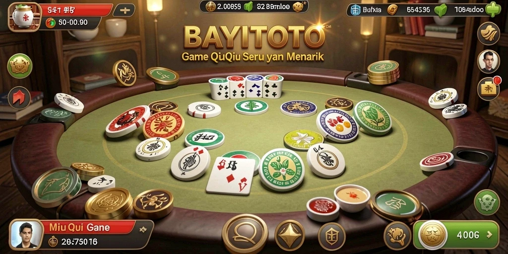 Tampilan menarik gameplay QiuQiu di BAYITOTO.
