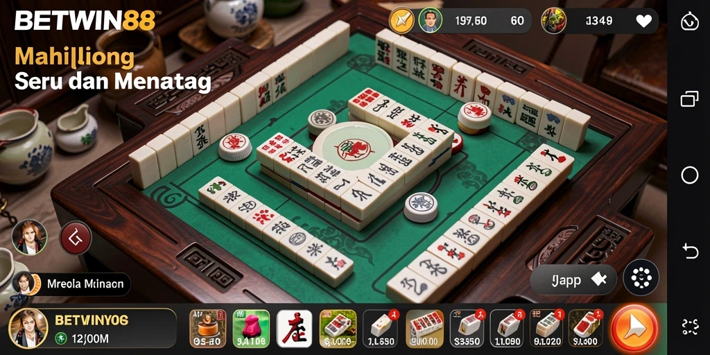 Tangkapan layar BETWIN88 menunjukkan gameplay Mahjong yang seru dan menantang.