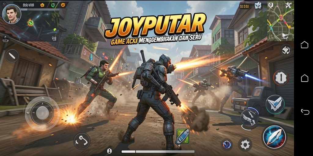 Screenshot JOYPUTAR menampilkan aksi bertarung yang mendebarkan.