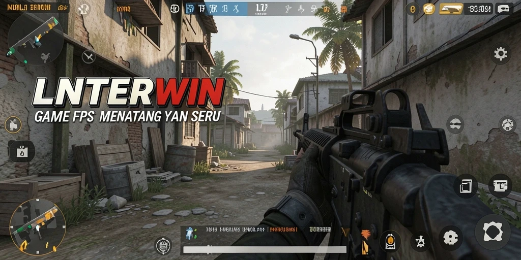 Gameplay LNTERWIN yang intens dan menegangkan dalam pertempuran FPS.