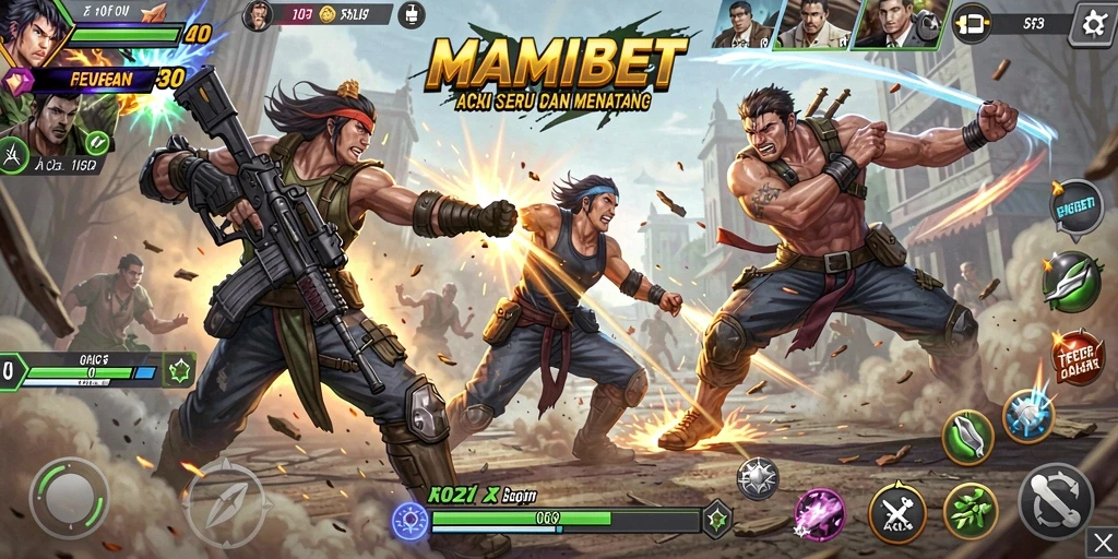 Tangkapan layar gameplay menampilkan aksi seru MAMIBET.