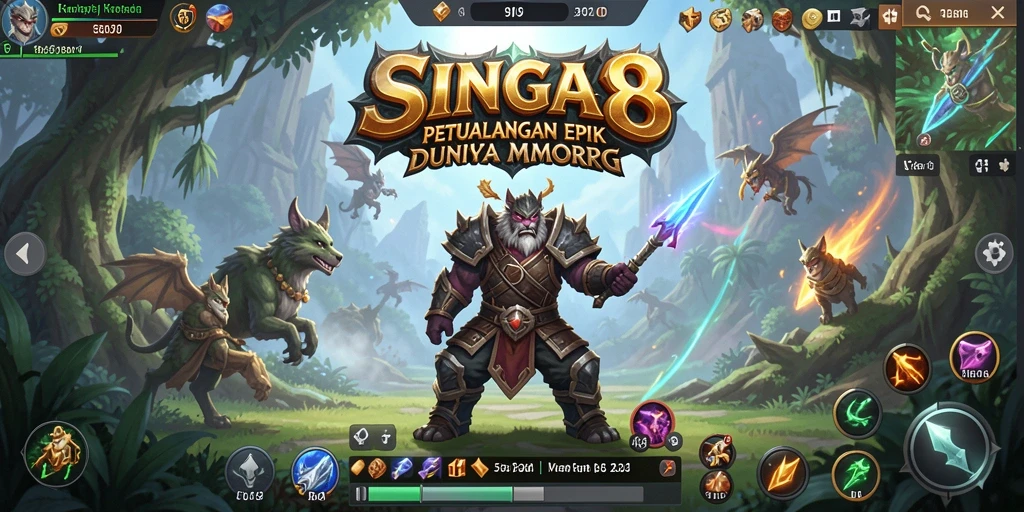 Tampilan gameplay SINGA8 yang menakjubkan dan mendebarkan.