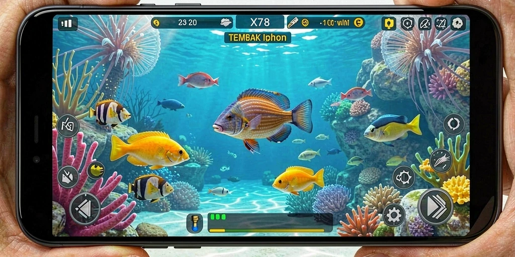 Tampilan screenshot gameplay Tembak Ikan X78 yang seru.
