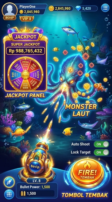 Tampilan utama aplikasi 8svip yang menarik.